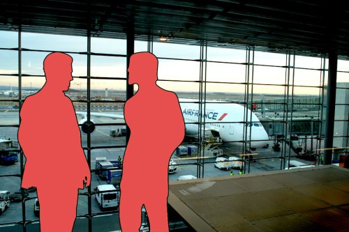 Airport conversation