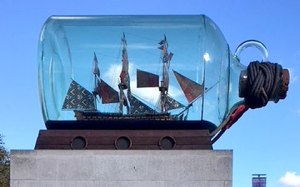 Ship in a bottle in Greenwich, London